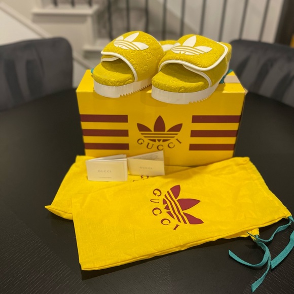 Gucci x Adidas Slides BRAND NEW SIZE 41 - Picture 10 of 11